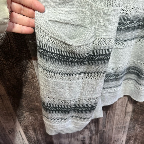 Eddie Bauer- Gray Knit Open Front Lightweight Cardigan- Sz. M - Picture 4 of 7